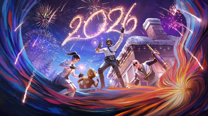 PUBG 2026 New Year Celebration with Fireworks