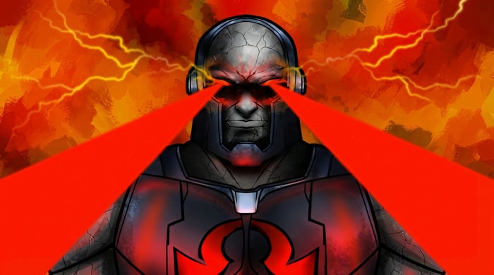 Darkseid with Omega Beams