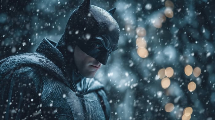 The Batman in the snow