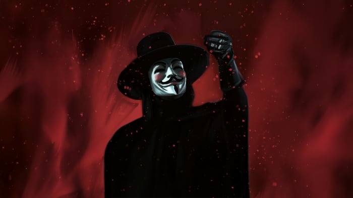 V For Vendetta Masked Figure