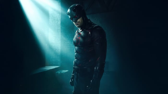 Daredevil in a dark alley