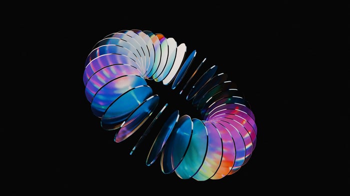 Chromatic Spiral Abstract Rainbow Glass