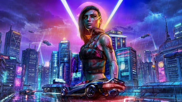Cyberpunk 2077 Street Samurai in Neon City