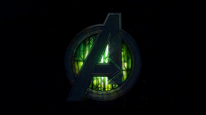 Avengers Logo with Green Interior