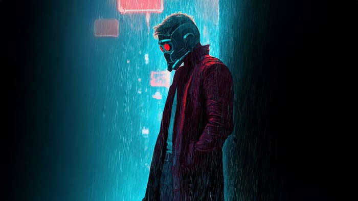 Star Lord in the rain