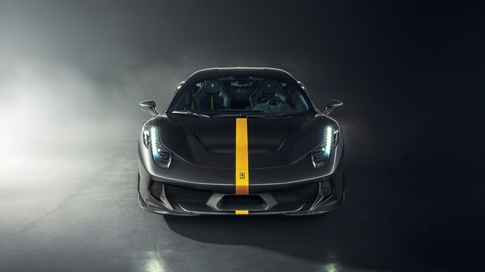 Ferrari 458 Carbon Aero with Yellow Stripe