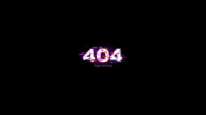 404 Page Not Found Glitch Art