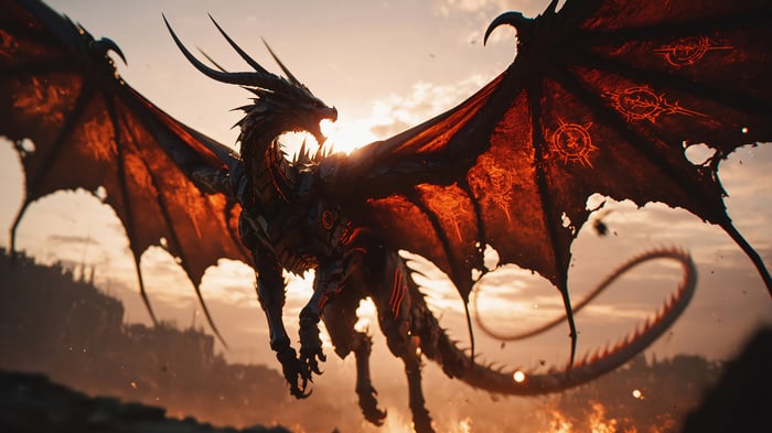 Fantasy Sci-Fi Dragon in 4K