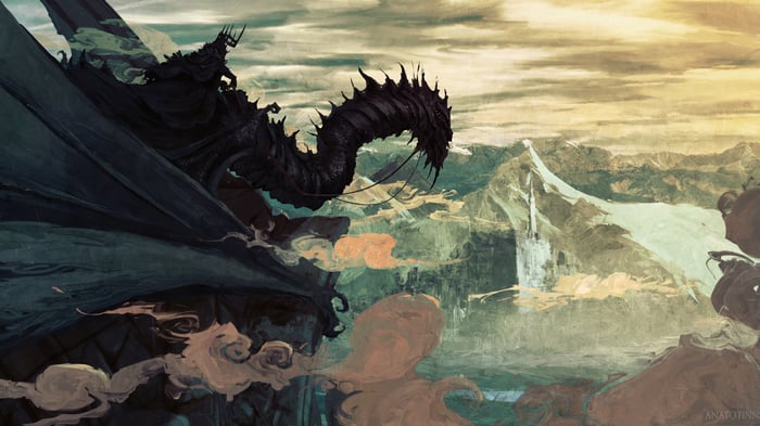 Nazgul on Dragon in The Lord of the Rings 4K