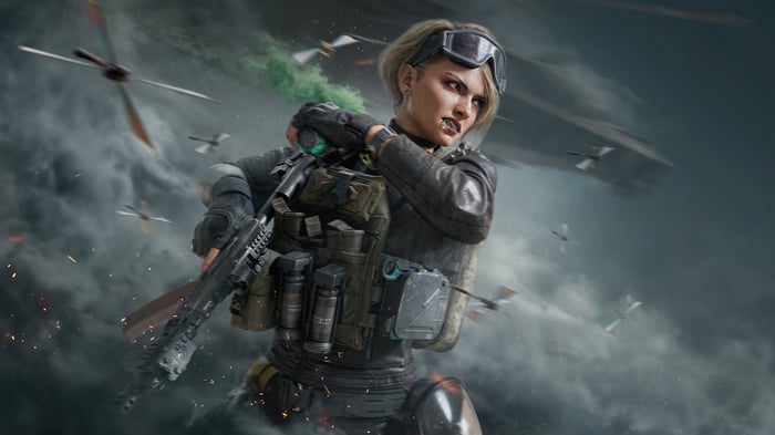 Delta Force Soldier with Smoke Grenade