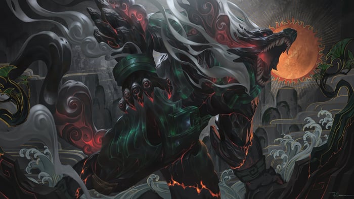 Warwick from League of Legends Shan Hai Scrolls 4K