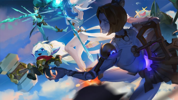 League of Legends characters Orianna, Janna, Poppy, Kalista