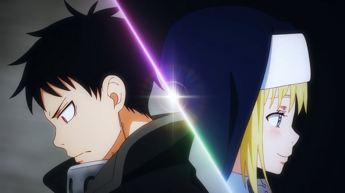 Shinra Kusakabe and Iris from Fire Force in 4K