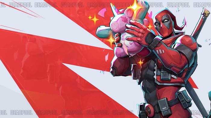 Deadpool Holding a Unicorn Toy