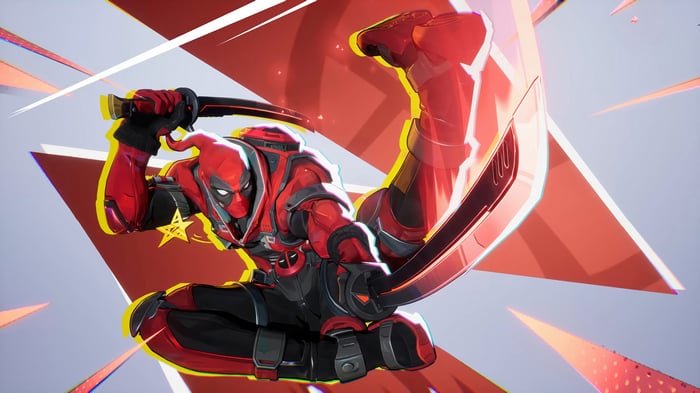 Deadpool with Katanas in Marvel Rivals 4K