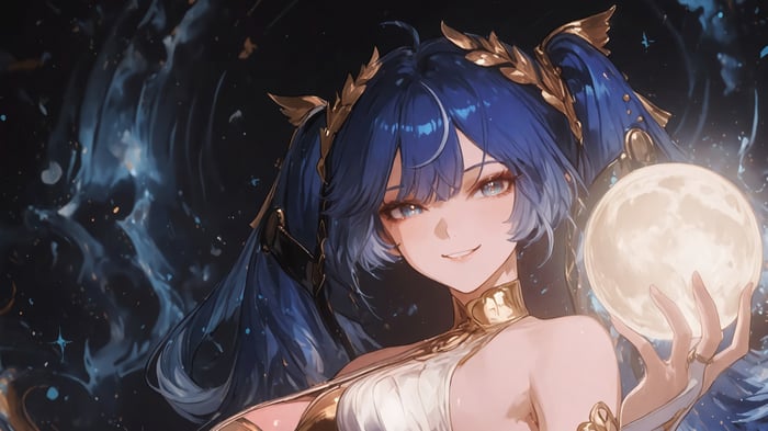 Iuno from Wuthering Waves holding a moon orb