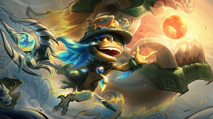 Fizz from Shan Hai Scrolls in League of Legends 4K