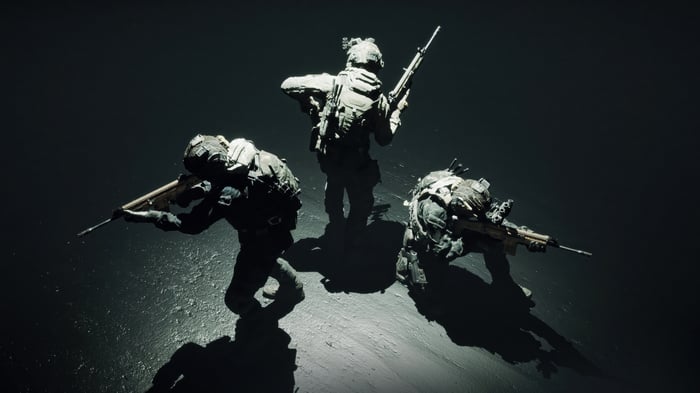 Soldiers with Rifles in 4K