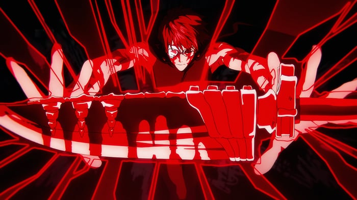 Maki Zenin with a bloody sword in Jujutsu Kaisen 4K