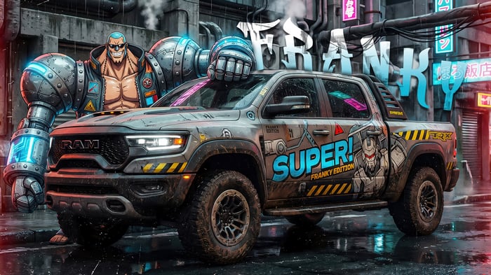 Franky Edition Ram TRX Truck with Anime Character