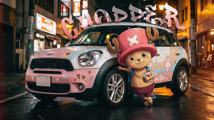 Tony Tony Chopper Mini Cooper in 4K