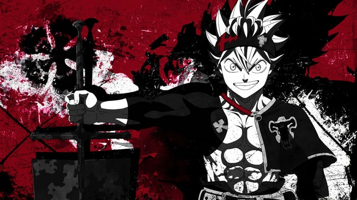 Asta from Black Clover holding his sword