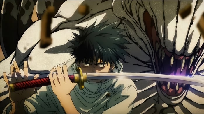 Yuji Okkotsu with Katana in Jujutsu Kaisen 4K