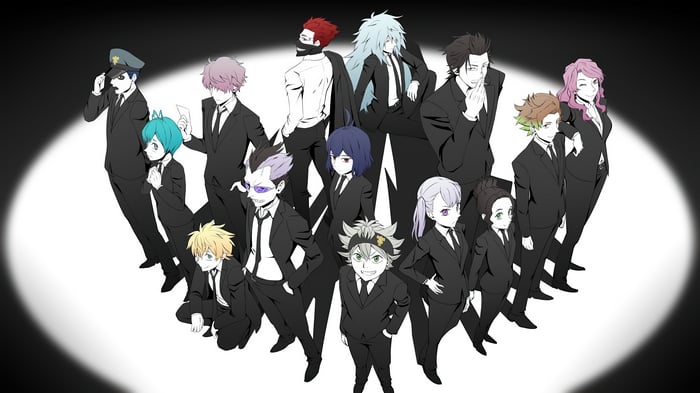 Black Clover characters in suits