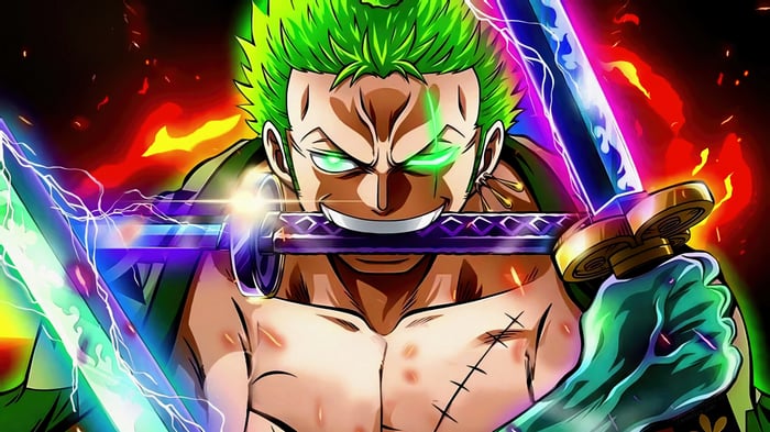 Roronoa Zoro with Swords in One Piece 4K