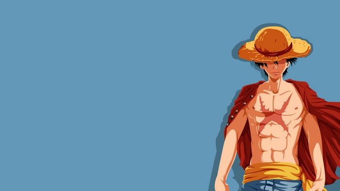 Monkey D. Luffy Minimalist One Piece Anime 4K