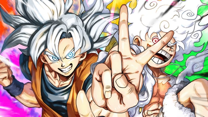 Goku and Monkey D. Luffy in 4K