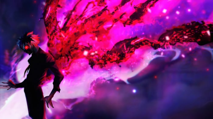 Ken Kaneki with red kagune in 4K