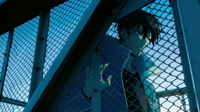 Sung Jin-woo behind a fence