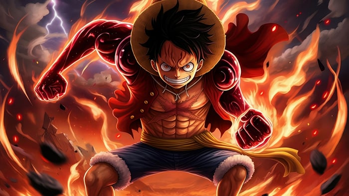 Monkey D. Luffy in Gear 5, One Piece 4K
