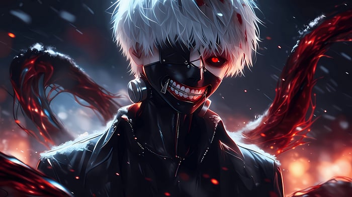 Ken Kaneki from Tokyo Ghoul in 4K