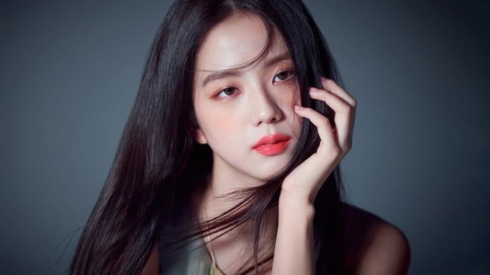 Jisoo from BLACKPINK posing for a photoshoot