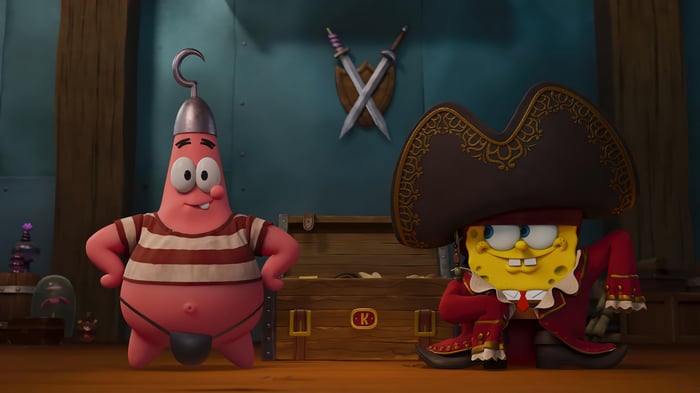 Patrick Star and SpongeBob SquarePants as Pirates