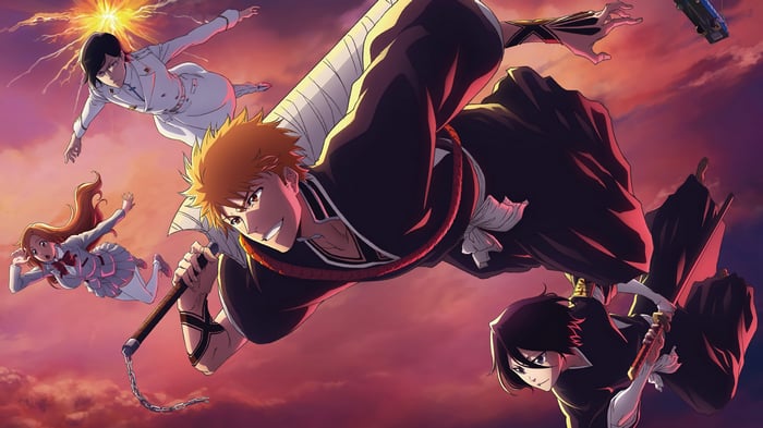 Bleach Anime Characters Flying in 4K