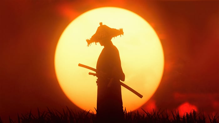 Ghost of Tsushima Samurai Silhouette 4K
