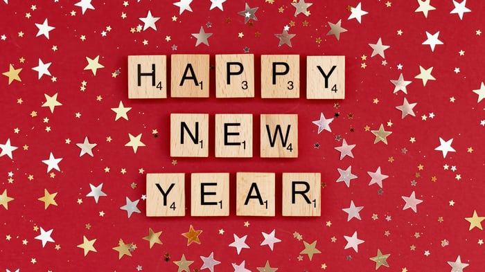 Happy New Year Scrabble Tiles