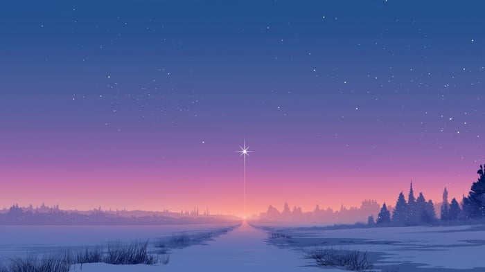 Bethlehem Star Over Snowy Landscape 4K