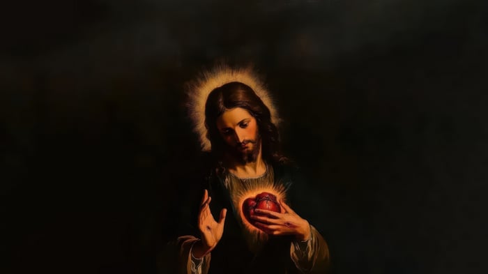 Jesus Christ with Sacred Heart 4K