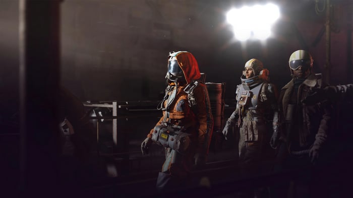 ARC Raiders characters in hazmat suits