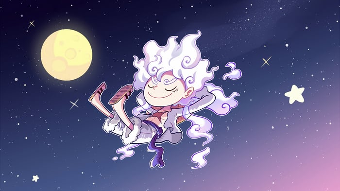 Chibi Monkey D. Luffy in Gear 5 4K