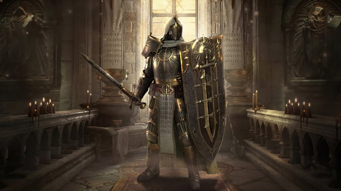 Diablo IV Paladin in a Church