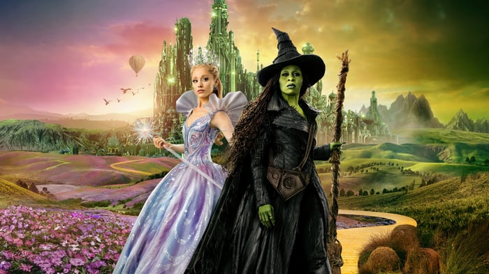 Wicked: For Good 4K Poster with Glinda and Elphaba