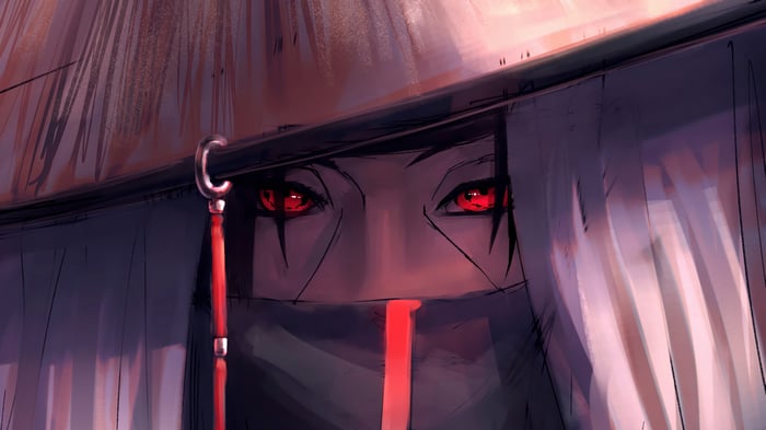 Itachi Uchiha with Sharingan eyes