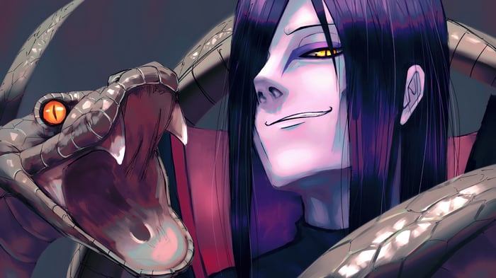 Orochimaru and Snake from Naruto 4K