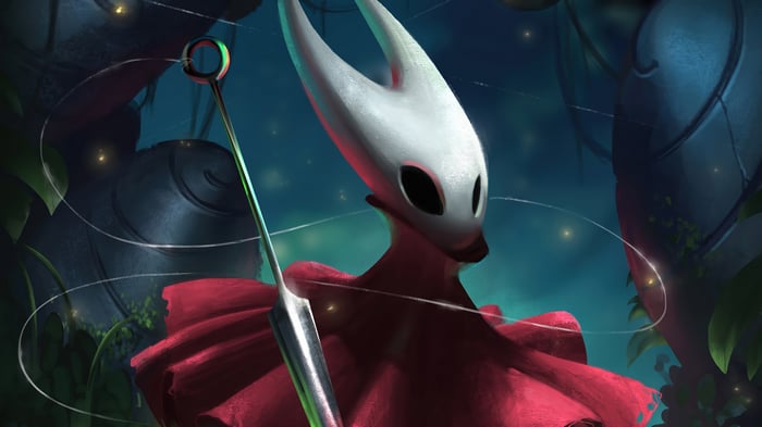 Hornet from Hollow Knight: Silksong with needle