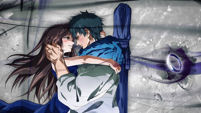 Yuta Okkotsu and Rika embracing in Jujutsu Kaisen 4K